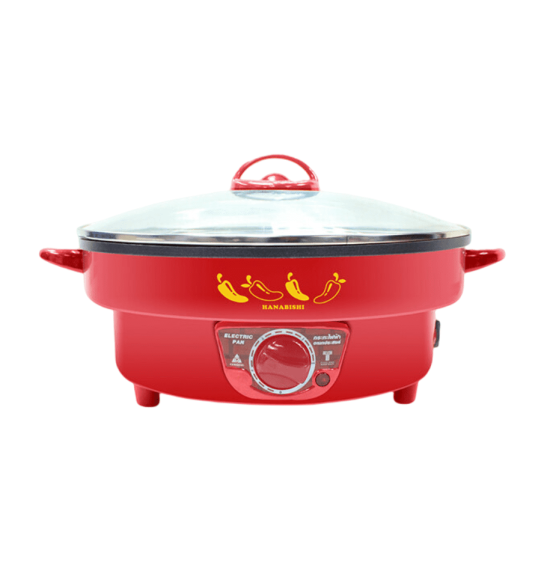 HANABISHI กระทะไฟฟ้าฝาแก้ว กระทะเคลือบเทฟลอน กระทะ 12 นิ้ว รุ่น HGP-39 ราคาถูก รับประกัน 1 ปี จัดส่งทั่วไทย เก็บเงินปลายทาง ไฮเทคเซ็นเตอร์