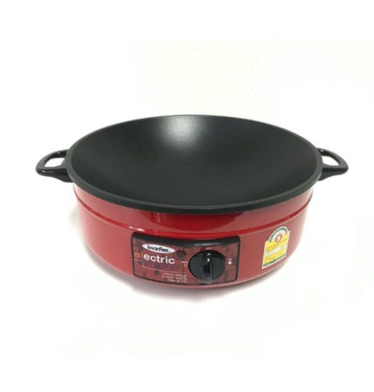 IMARFLEX กระทะไฟฟ้า เคลือบเทปลอน ฝาแก้ว ความจุ 3 ลิตร รุ่น IP-134 | hitech_center N8