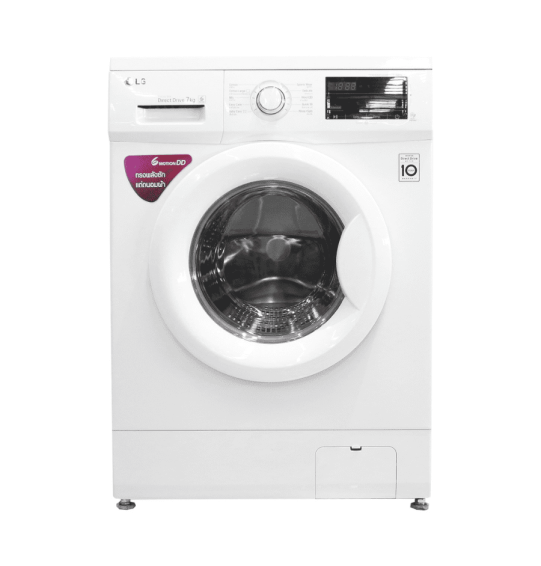 LG front-loading washing machine, Direct Drive Motor, washing machine 7 kg, model FM1207N6W, cheap inverter, 10 year warranty, delivery throughout Thailand cash on delivery  HITECH CENTER