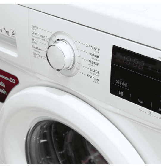 LG front-loading washing machine, Direct Drive Motor, washing machine 7 kg, model FM1207N6W, cheap inverter, 10 year warranty, delivery throughout Thailand cash on delivery  HITECH CENTER