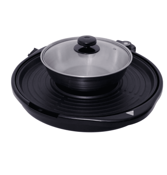 OTTO สุกี้-บาร์บีคิว รุ่น PG-155  ความจุ 2 ลิตร กำลังไฟฟ้า 1,400 วัตต์ ปรับความร้อนได้ 5 ระดับ กระทะเคลือบสาร O-FLON  ตัวหม้อทำด้วยสเตนเลส