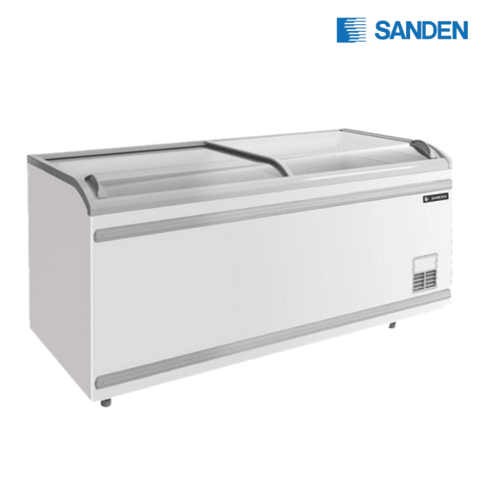 SANDEN Freezer Sunden Curved Glass 28.6 Q Model SNC-0855 Freezer for sale installment freezer 1 year cold warranty 5 years compressor
