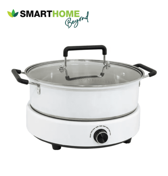 SMARTHOME เตาแม่เหล็กไฟฟ้า เตาแม่เหล็กพร้อมหม้อชาบูฝาแก้ว สมาร์ทโฮม รุ่น IN-1400 รับประกัน 3 ปี จัดส่งทั่วไทย เก็บเงินปลายทาง ไฮเทคเซ็นเตอร์