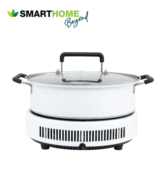 SMARTHOME เตาแม่เหล็กไฟฟ้า เตาแม่เหล็กพร้อมหม้อชาบูฝาแก้ว สมาร์ทโฮม รุ่น IN-1400 รับประกัน 3 ปี จัดส่งทั่วไทย เก็บเงินปลายทาง ไฮเทคเซ็นเตอร์
