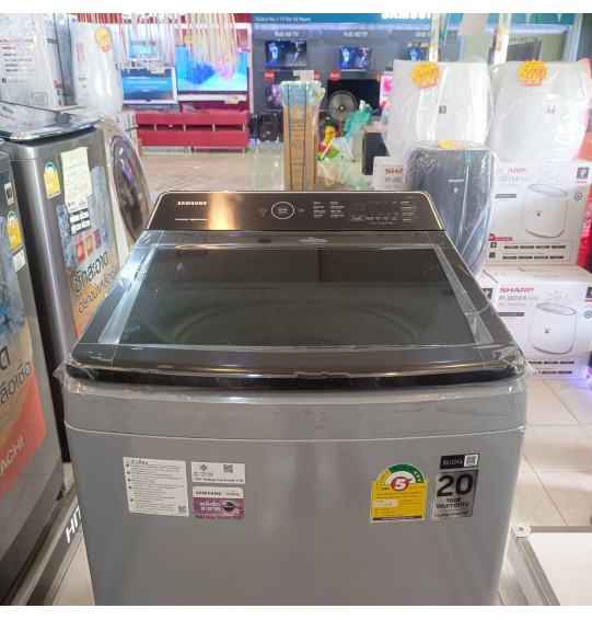 SAMSUNG Top Load Washing Machine 15 kg with Ecobubble ,Inverter Model WA15CG5441BYST 20 Years Motor Warranty by Service Center
