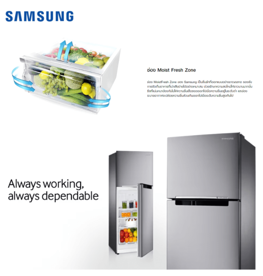 SAMSUNG ตู้เย็น 2 ประตู ไม่มีน้ำแข็งเกาะ ตู้เย็น ซัมซุง 7.3 คิว อินเวอร์เตอร์ รุ่นใหม่ RT20HAR1DSA ราคาถูก จัดส่งทั่วไทย รับประกัน20ปี เก็บปลายทาง ไฮเทคเซ็นเตอร์สกลนคร