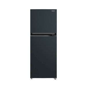 TOSHIBA 2-door refrigerator: 11 cubic feet capacity, model GR-RT412WE-PMT(52), 10-year compressor warranty.