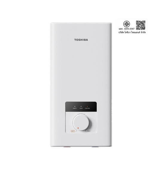 TOSHIBA เครื่องทำน้ำอุ่น 3800 วัตต์ รุ่น TWH-38MFNTH(W)-WB รับประกันนาน 5 ปีโดยศูนย์บริการ